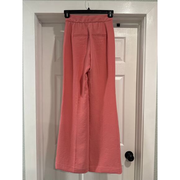 Express Super High Rise Flare Trouser Pink Women's Size 2R - Picture 2 of 11
